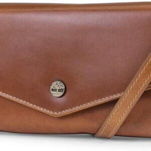 Women's RFID Leather Crossbody Wallet Phone Bag with Detachable Crossbody Strap